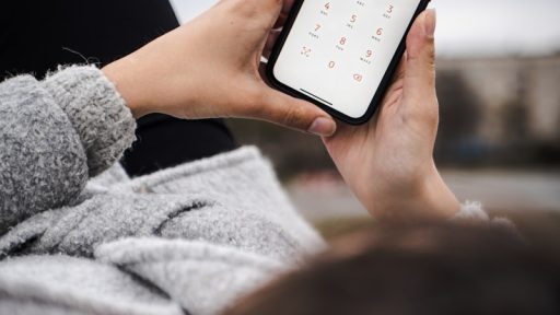 a person holding a phone