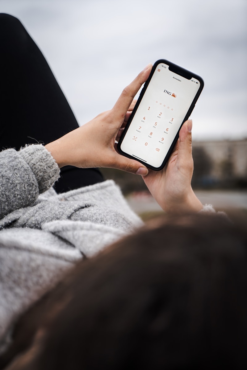 a person holding a phone