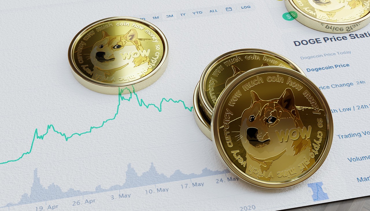 Persoon die Bitcoin en Ethereum koersgrafieken vergelijkt op laptop